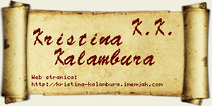 Kristina Kalambura vizit kartica